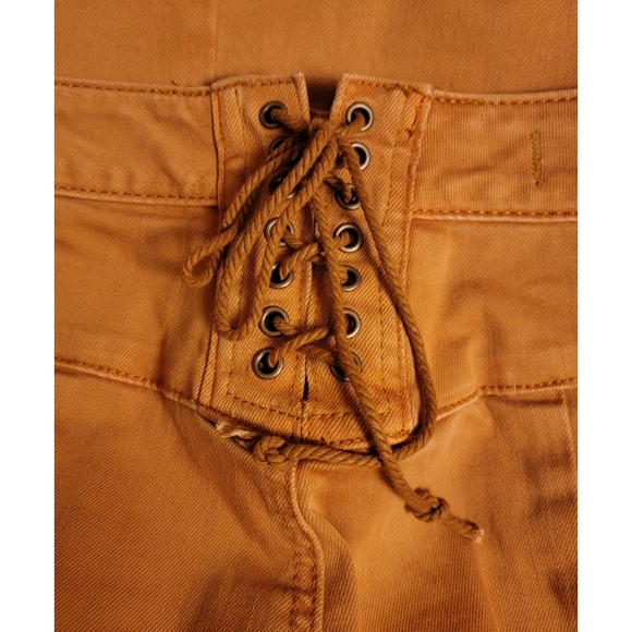 FREE PEOPLE- Super High Lace High Up Flare Jeans - Picture 7 of 7